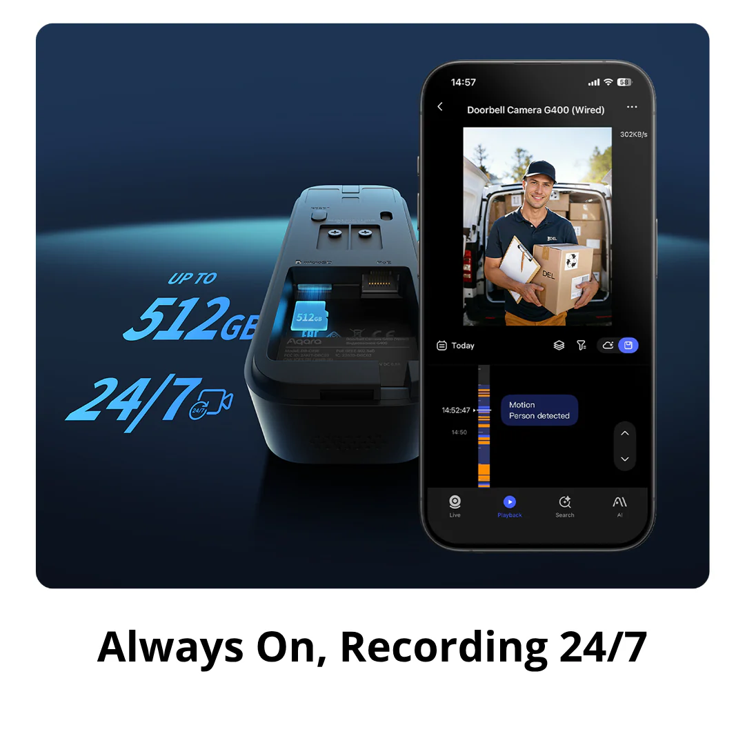 Aqara 2K Doorbell Camera G400 (Wired/PoE) - Image 8