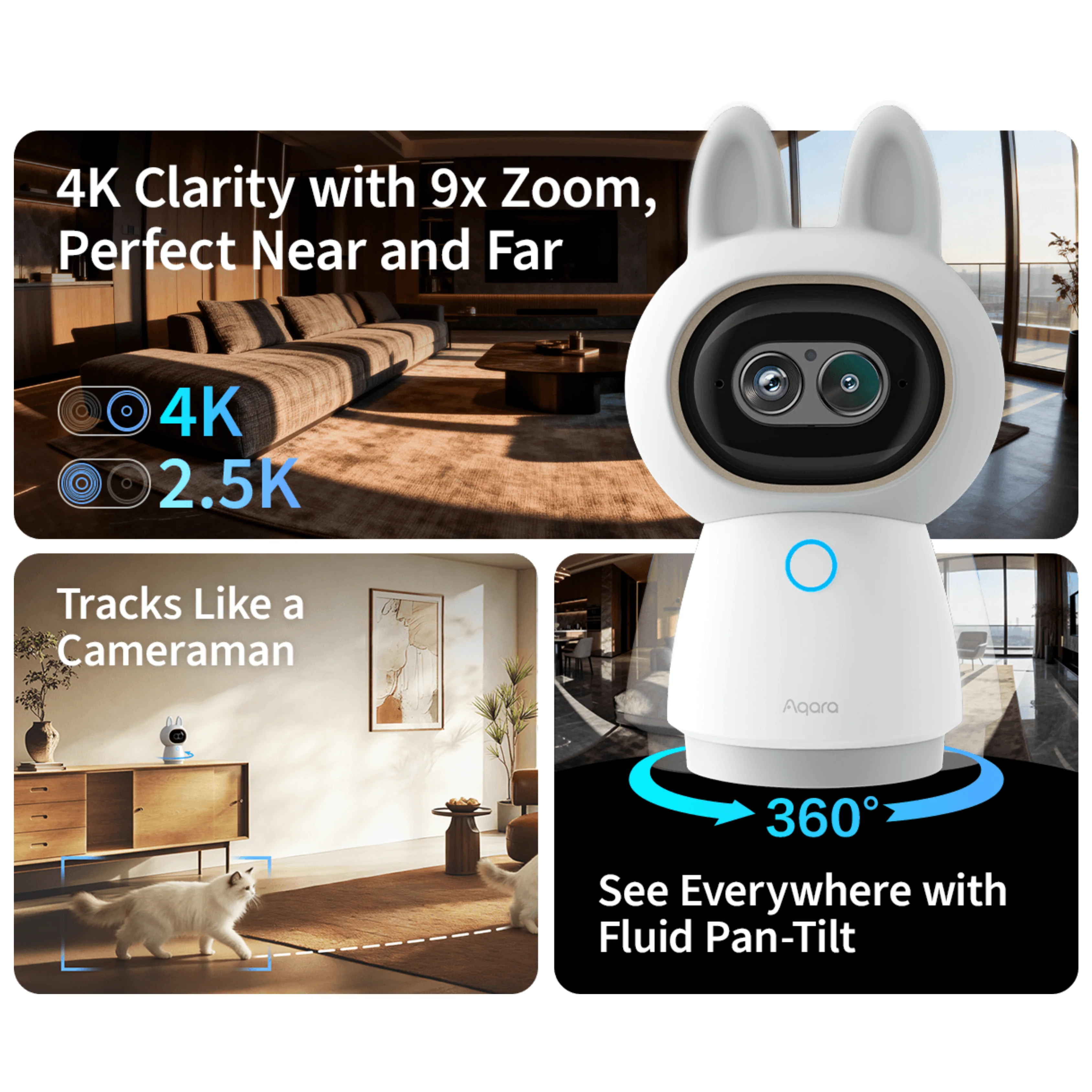 Aqara 4K Dual Lens Security Camera Hub G350 - Image 3